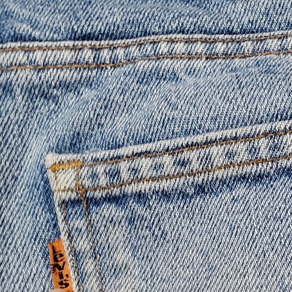 VINTAGE 80s Levi's 405 Orange Tab Light Stone Wash High Rise Straight Leg Jean 4 - Picture 10 of 14